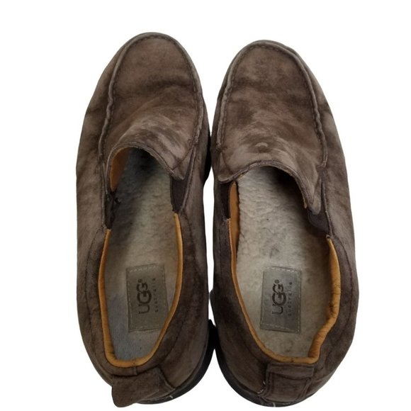 UGG Mens 11 Brown Suede Leather Slip On Loafer Sho main image 4